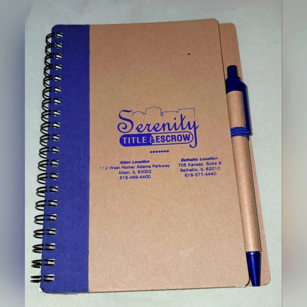 SERENITY TITLE NOTEBOOK with Pe